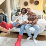 Sam Thompson Instagram - I got to meet Zara’s strictly pro! Even got him in my red boots! 🥹 @grazianodiprima you’re an absolute legend sir, and I CANNOT wait for all the TikTok’s 😂😂💃🏼❤️ (why am I so hunched) 😂😂😂