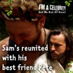 Sam Thompson Instagram - ‘I just never thought I could be this proud of someone. I genuinely wish I was more like you.’ Sam is reunited with best friend Pete 💚 #ImACeleb Australia