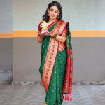 Sameeksha Sud Instagram - Happy Ganesh Chaturthi.. ❤️ #ganeshchaturthi #pictureoftheday Saree @karagiri_ethnic Necklace @adwitiyacollection Bangles @shagnaofficial Styling @rimadidthat
