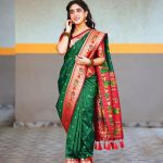 Sameeksha Sud Instagram - Happy Ganesh Chaturthi.. ❤️ #ganeshchaturthi #pictureoftheday Saree @karagiri_ethnic Necklace @adwitiyacollection Bangles @shagnaofficial Styling @rimadidthat
