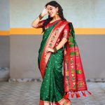 Sameeksha Sud Instagram - Happy Ganesh Chaturthi.. ❤️ #ganeshchaturthi #pictureoftheday Saree @karagiri_ethnic Necklace @adwitiyacollection Bangles @shagnaofficial Styling @rimadidthat