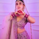 Sameeksha Sud Instagram - Guess which song… ?? 💜 Outfit @sanghavi_renthouse_official Jewellery @shagnaofficial Make up @makeup_by_neha_ansari #bridal #pictureoftheday
