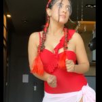Sameeksha Sud Instagram - Hopping on the trend… 💃 #trends #redbikini #redhair #newlook #thailand #phuket #trendingreels #reelitfeelit Outfit @merakilifestudio