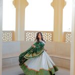 Sameeksha Sud Instagram - Life isn’t perfect, but my lehenga can be… 💚 #pictureoftheday #udaipur Outfit @being_designer_simi Jewellery @roopshreeart_bridaljewellery 💄@poonam_soni_makeover_studio 📸 @jay_p_photography_udaipur