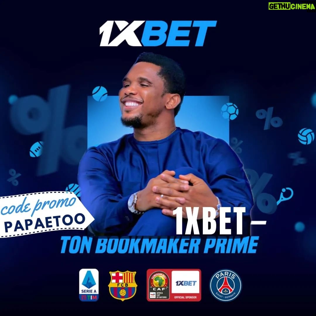 Samuel Eto'o Instagram - Fier d'être l'ambassadeur de 1xBet! Voici pourquoi: 1️⃣ Mega Bonus: Utilisez le code PAPAETOO pour un bonus de 200% sur votre premier dépôt. Boostez vos gains! 💰💯 2️⃣ Des options illimitées: Paris sportifs, jeux de casino, et plus encore. L'excitation sans fin! 🎰⚽️ 3️⃣ Digne de confiance et fiable: Une expérience de pari sûre et équitable. 🛡️ 4️⃣ Convivialité: Navigation facile, paris sans effort. 💻🚀 5️⃣ Promotions palpitantes: Des offres régulières, faites passer votre jeu au niveau supérieur ! 🔥🎉 Rejoignez-moi dans ce voyage avec 1xBet!