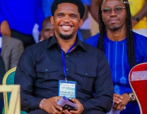 Samuel Eto'o Instagram - Thank you to the President of the transition, his Excellency Ibrahim Traoré for his audience, to the Minister of Sports of Burkina, and to the President of the Burkinabe Federation, Lazare Banssé, who invited me to this beautiful celebration of Burkinabe football.

We love this Africa!

MERCI au Président de la transition, son Excellence Ibrahim Traoré pour cette audience intense , Merci aussi à Monsieur le Ministre des sports du Burkina, Merci au président de la fédération burkinabé, Lazare Banssé, qui m’a invité à cette belle fête du football burkinabé.

On aime cette Afrique! @fbffoot