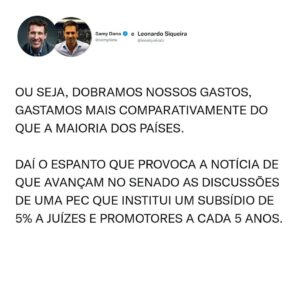 Samy Dana Instagram - Dados e evidencias para o debate dos salários do setor público. Sem dados, você é apenas alguém com uma opinião.