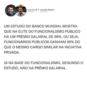 Samy Dana Instagram - Dados e evidencias para o debate dos salários do setor público. Sem dados, você é apenas alguém com uma opinião.
