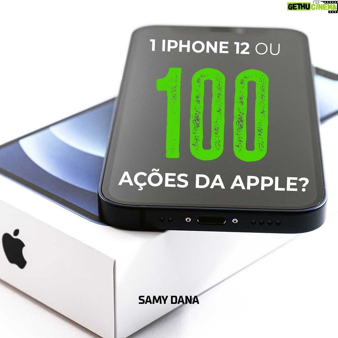 Samy Dana - 4.1K Likes - Um iPhone 12 ou 100 (quase) ações da Apple?
Muitas vezes investir para o futuro requer deixar de lado alguns gastos excêntricos.
Aqui, o consumidor brasileiro pode optar entre comprar um iPhone 12 PRO por mais de 8 mil reais, ou mais de 100 BDRs (que representam ações de empresas estrangeiras na bolsa brasileira) da Apple por pouco mais de 7.500 reais.
O que vai ser melhor para o seu futuro? Você já planejou o que você quer? Já montou seus objetivos? Me conta aí nos comentários!