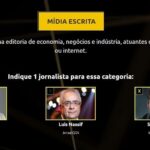 Samy Dana Instagram - Saiu a lista de finalistas do Prêmio Comunique-se 2021.  Estou concorrendo em 3 categorias: 'Economia - Mídia Falada' - @jovempannews 'Jornalista Empreendedor'  - @investnewsbr 'Economia - Mídia Escrita' - @investnewsbr Deixe seu voto, o link está na bio!!! votacao.premiocomunique-se.com.br