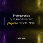 Samy Dana Instagram - Somente CINCO empresas não apresentaram nenhum prejuízo na bolsa brasileira desde o início do plano real até hoje. Grande destaque para o setor financeiro, que tem três representantes neste seleto grupo. Ou seja, todas elas passaram mais de 25 anos sem apresentar nenhum balanço trimestral negativo. Importante notar que algumas outras tiveram apenas poucos trimestres de prejuízo e também são excelentes empresas. Vem ver quais são! Você já tem alguma delas na carteira?