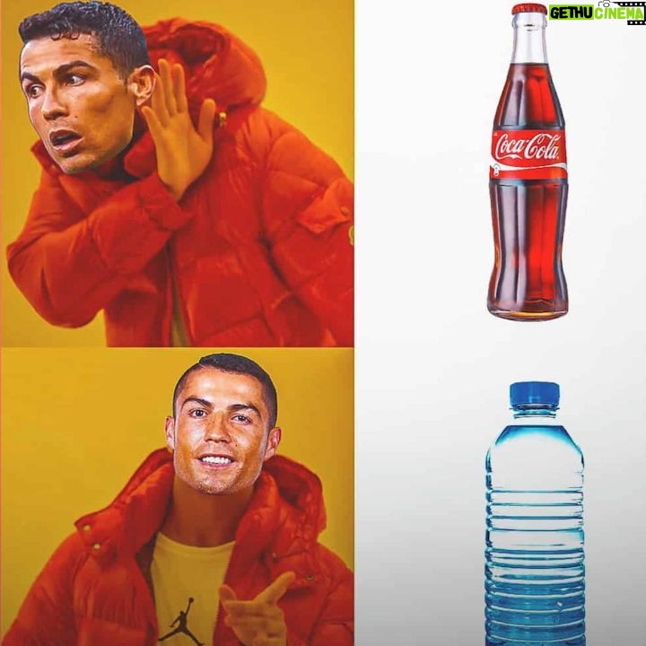 Samy Dana Instagram - Cristiano Ronaldo tirou duas garrafas de Coca-Cola de sua frente e pôs uma de água. O reflexo foi imediato. Quando a Bolsa de Valores da Europa abriu, cada ação da Coca-Cola valia 56,10 dólares. Logo depois da coletiva de Cristiano Ronaldo, a ação despencou para 52,22 dólares. A companhia de refrigerantes perdeu 4 bilhões de dólares.Foi uma queda impressionante de 1,6% no total do valor da companhia na Bolsa europeia. @cristiano @cocacola