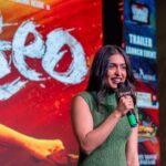 Samyuktha Hegde Instagram - From the trailer launch yesterday ❤️ Coming to theatres near you on MARCH 1st If you haven’t watched the trailer yet, link is in my bio #Kreem