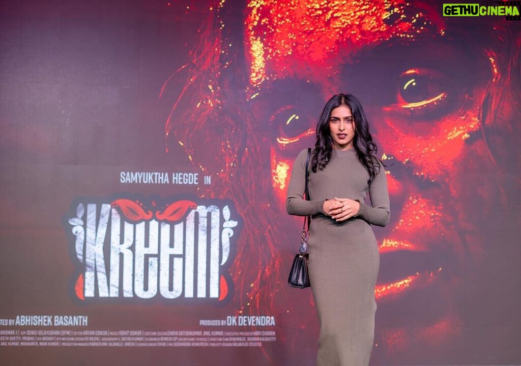 Samyuktha Hegde Instagram - Starting our final phase At the Kreem visual trailer/teaser launch Have you watched it yet ?? #Kreem #teaser
