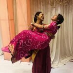 Samyuktha Hegde Instagram - My best friend is booked!! And soon will be taken! Congratulations both of you on finding your happily ever after. 💍✨🥹 I can’t wait to see you as a bride 🤍🤍🤍 I love you poo and the next four months are going to flyyyyy by, I’m soo freaking excited for you 🤍 Ps: look how I wore shoes on Anarkali, alsoooo @tejukranthi Loveeeeeddd the outfit babe, it was super pretty 🤍🤍🤍 #hitched