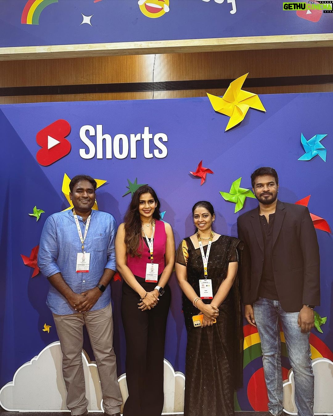 Samyuktha Shanmughanathan Instagram - What an exciting day ! Sharing some moments from today . Such an honor to meet honorable minster Dr. Palanivel Thiagarajan @ptrmadurai , he was so inspiring, took out time to talk to us and share some interesting anecdotes And to be a part of this amazing panel @madangowri @kaizen_malar premanand sethuraman and Varsha from the YouTube team at the Annual Technological Leadership Summit – UmagineTN’ 2024 @umaginetn . we spoke & shared some valuable insights on ‘From Passion to Positive Impact: Unlocking the power of YouTube’s Creator Economy’ @youtubeindia ♥️
