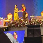 Samyuktha Shanmughanathan Instagram - What an exciting day ! Sharing some moments from today . Such an honor to meet honorable minster Dr. Palanivel Thiagarajan @ptrmadurai , he was so inspiring, took out time to talk to us and share some interesting anecdotes And to be a part of this amazing panel @madangowri @kaizen_malar premanand sethuraman and Varsha from the YouTube team at the Annual Technological Leadership Summit – UmagineTN’ 2024 @umaginetn . we spoke & shared some valuable insights on ‘From Passion to Positive Impact: Unlocking the power of YouTube’s Creator Economy’ @youtubeindia ♥️