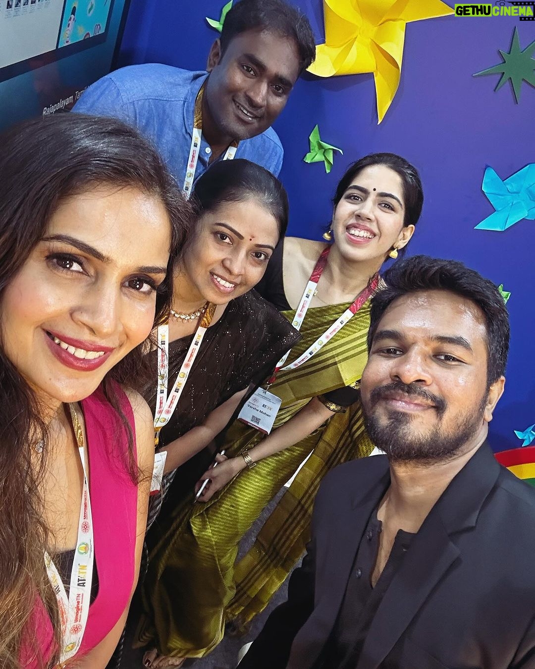 Samyuktha Shanmughanathan Instagram - What an exciting day ! Sharing some moments from today . Such an honor to meet honorable minster Dr. Palanivel Thiagarajan @ptrmadurai , he was so inspiring, took out time to talk to us and share some interesting anecdotes And to be a part of this amazing panel @madangowri @kaizen_malar premanand sethuraman and Varsha from the YouTube team at the Annual Technological Leadership Summit – UmagineTN’ 2024 @umaginetn . we spoke & shared some valuable insights on ‘From Passion to Positive Impact: Unlocking the power of YouTube’s Creator Economy’ @youtubeindia ♥️
