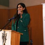 Samyuktha Shanmughanathan Instagram - Spent my Valentine’s Day addressing the lovely girls of wcc .. urging them to focus more on themselves and their careers even if it’s in a small way rather than on other relationships thank you Ficciflo for having me ♥️ 📸 @rajjkumar2305