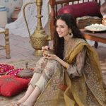 Sana Javed Instagram - ✨ Explore Naqshi's collection—a perfect blend of tradition and modern allure. Crafted with care on raw silk and organza, these outfits redefine luxury, celebrating each moment with timeless elegance and a touch of contemporary style. Brand: @naqshiclothingstore Photography: @yasser.sadiq_ Videography: @filmsbybilal Stylist: @shaamlatiph Mua: @sunil_mua Art Direction: @afshan.khalid01
