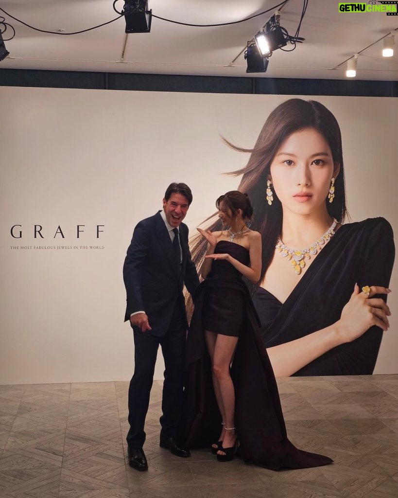 Sana Minatozaki Instagram - Francois @graff 🖤 I'm so looking forward to seeing you again🩶 Graff familyの皆さんとまた一つ新しい思い出ができ嬉しいです🤍