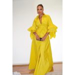 Sanaa Lathan Instagram - Yellow for #Emmys! Thank to the @televisionacad for this incredible honor. We had a blast last night. And thank you to my amazing glam squad for making me feel like sunshine. ⭐️ Dress: @carolinaherrera Hair: @kimblehaircare Makeup: @saishabeecham Jewels: @levian_jewelry, @kallatijewelry , @simonejewels Shoes: @badgleymischka