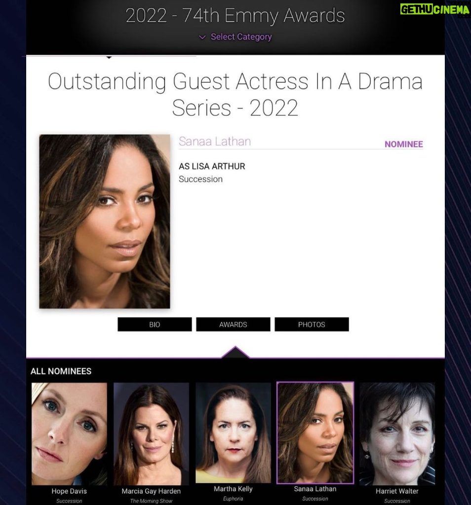 Sanaa Lathan Instagram - So beyond excited and honored by this 🥰#LisaArthur #Succession #HBO #EMMYS 💃🏽