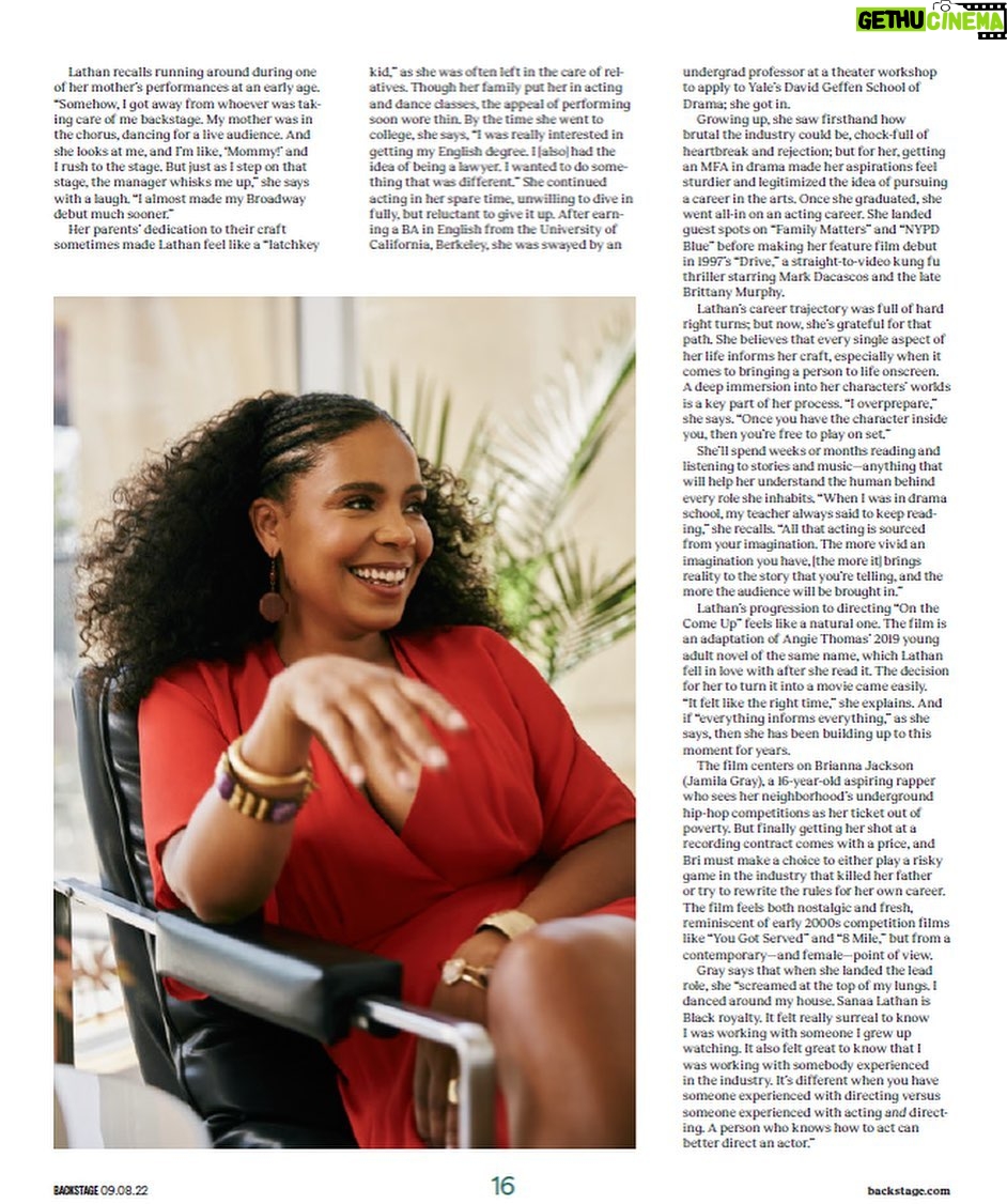 Sanaa Lathan Instagram - Thank you so much @backstagecast, @cornbreadsays & @glaskewii for this beautiful feature. ๐ญ๐คน๐ฝโโ๏ธ๐ฌ