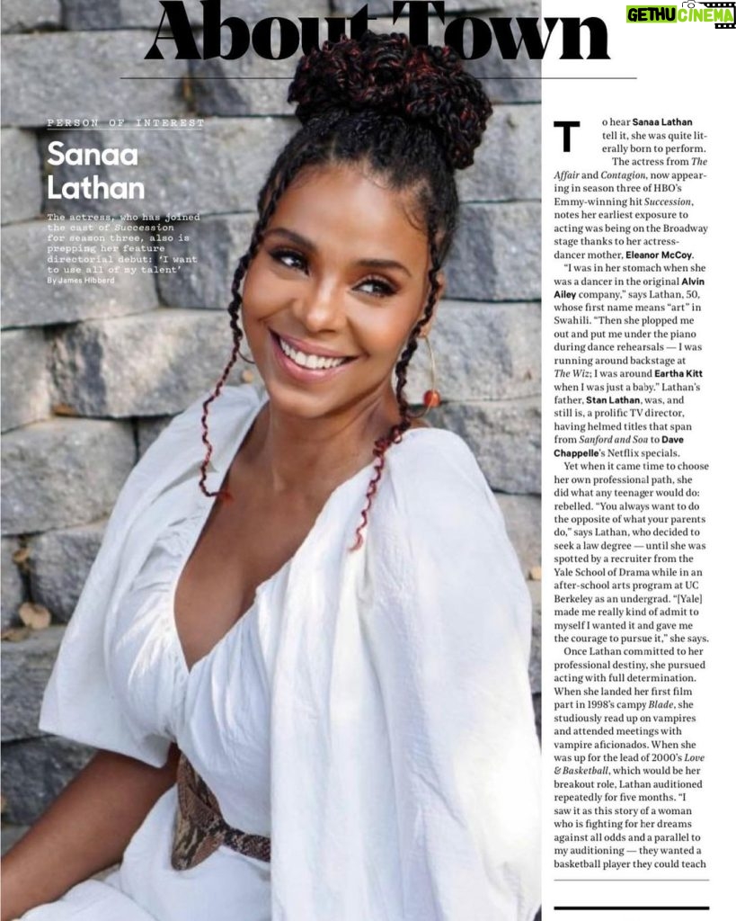 Sanaa Lathan Instagram - Thank you @hollywoodreporter! Link in bio. #Succession #successionhbo #ONTHECOMEUP 💫 Photography, makeup & hair: @saishabeecham 🔥