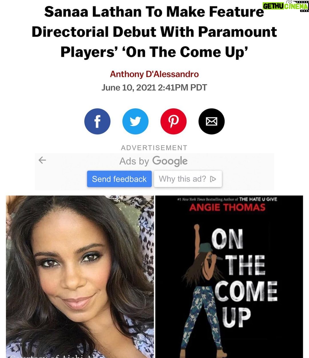 Sanaa Lathan Instagram - This right here! 🥰🥰🥰 #OnTheComeUp #OTCU