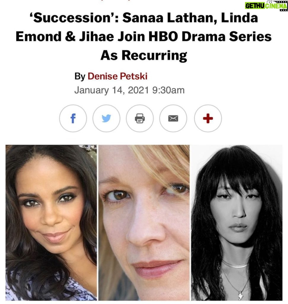Sanaa Lathan Instagram - Excited about this 🔥 #Succesion