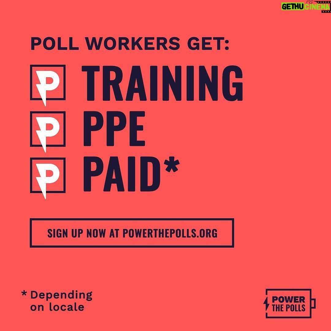 Sanaa Lathan Instagram - #Repost from @gpbmadeit • PROTECT OUR DEMOCRACY. When there aren’t enough poll workers, voting locations close and lines stretch for hours. Help your neighbors vote with #PowerThePolls Sign up at powerthepolls.org #shewinswewin #vote