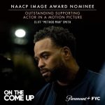 Sanaa Lathan Instagram – Yesss! So proud and excited for this nomination. So well deserved. @methodmanofficial you killed it in with your powerfully layered performance in #onthecomeup💫🔥💫Now streaming on @paramountplus @onthecomeupmovie @naacpimageawards #imageawards #vote #directorialdebut