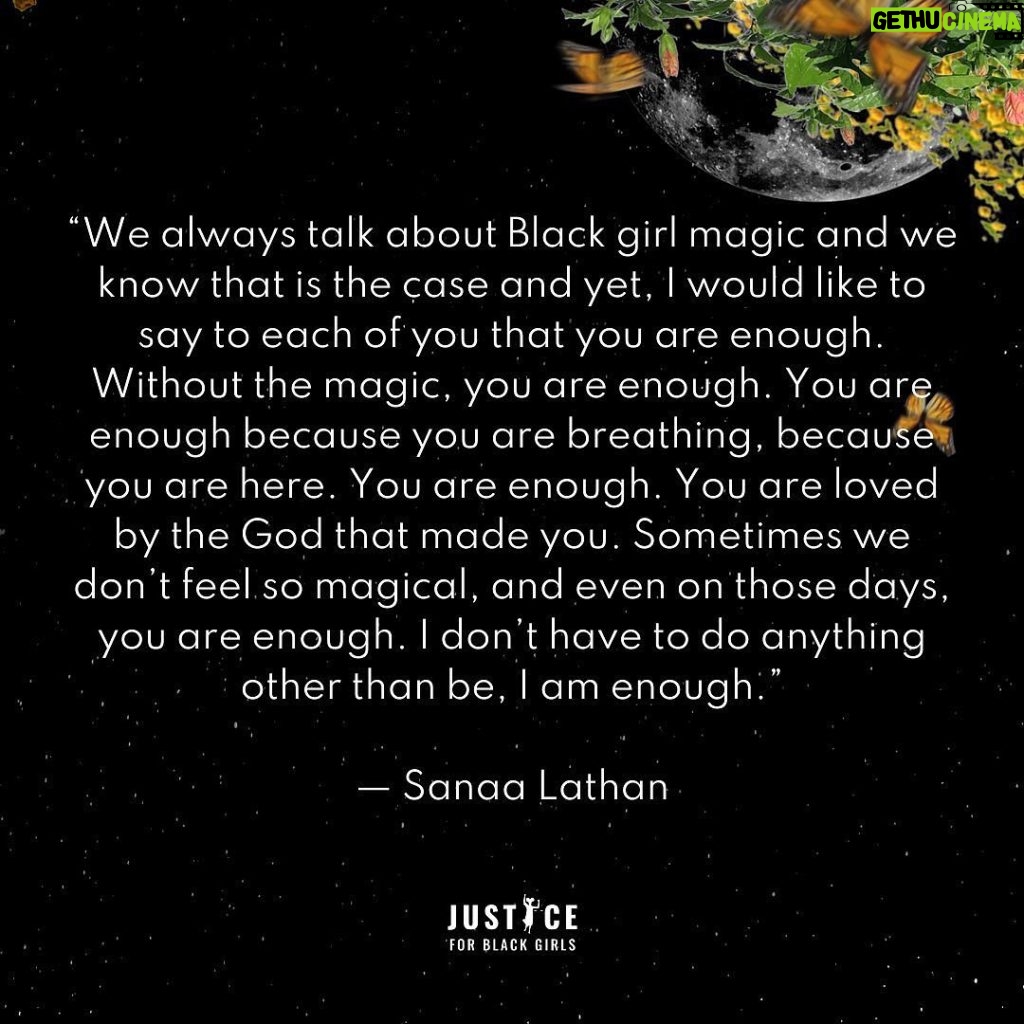 Sanaa Lathan Instagram - You are enough 🖤 #repost @justice4blackgirls