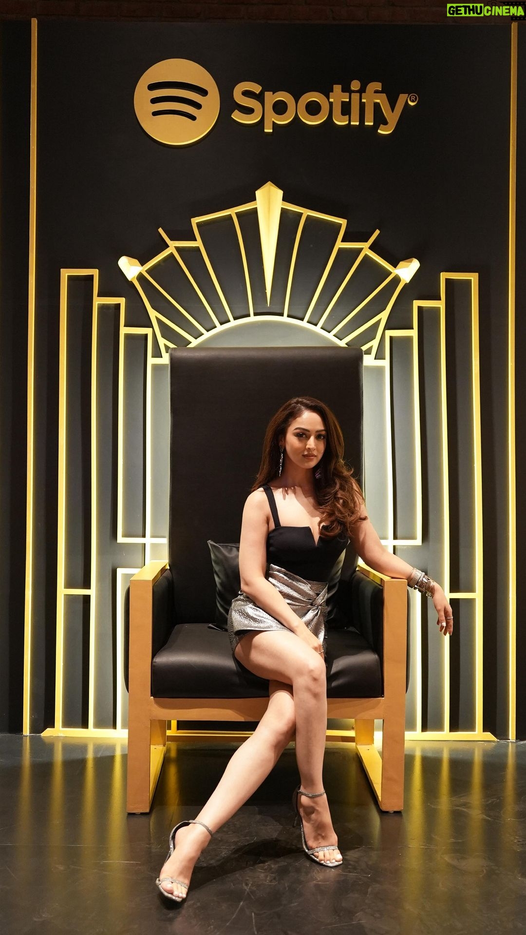Sandeepa Dhar Instagram - Still grooving to the amazing beats from #EKThaRajaOnSpotify ✨💃 . Check out Badshah’s new album launch event! #EKThaRajaOnSpotify was 🔥🔥🔥 Amazing performances, stunning visuals, and unforgettable vibes. @spotifyindia @badboyshah