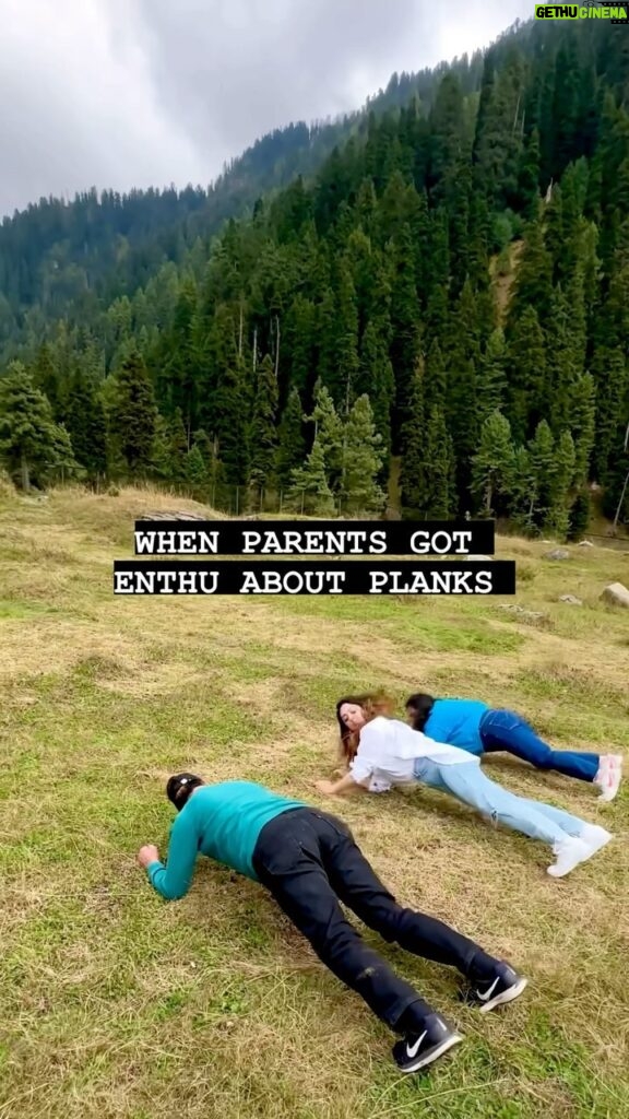 Sandeepa Dhar Instagram - We are a crazy family. Sharing a very personal video with you all. #familyiseverything I am so grateful for having parents who are always up for healthy -crazy things. 😁 My mom saw my brother and me doing planks , so she wanted me to teach her how to do one. I was a bit skeptical coz my parents are in their early 60’s , so didn’t want to injure them. But dad joined in & then there was no looking back . 😑😑 Dad being Dad, wanted to show he still has super strength so continued to hold the plank even after I told him to stop 😁 they are the cutest & I love them to bits. ❤️ #family
