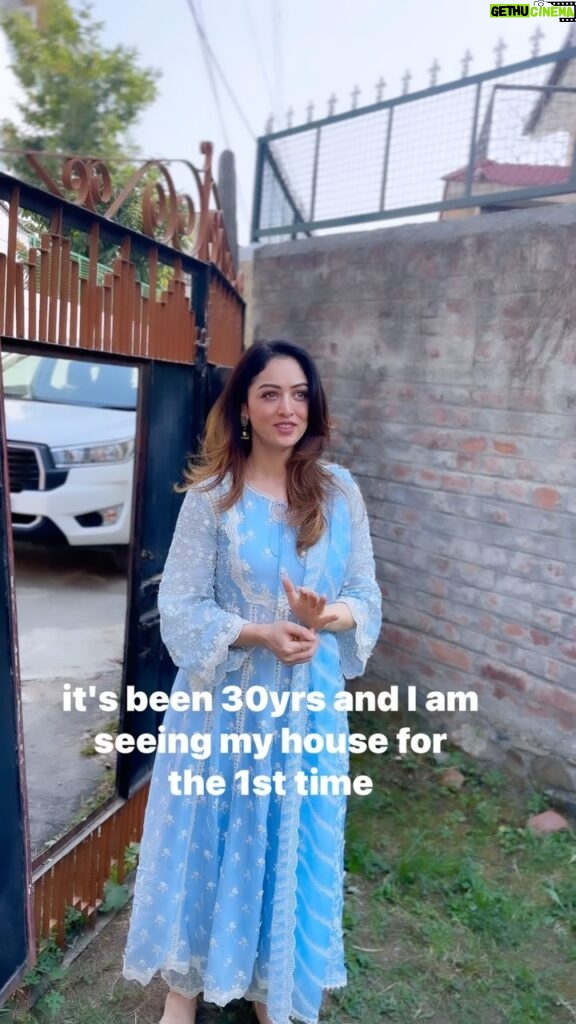 Sandeepa Dhar Instagram - 30 years back, my family was forced to run overnight from Srinagar, Kashmir. So we packed whatever we could in just 1 suitcase & fled. And now, 30 years later we returned to whatever remains of our home. The empty house stands & What remains are the memories that we had made almost 3 decades ago. And this time we don’t have to run. Hopefully never ever! 🤍