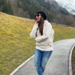 Sandipta Sen Instagram - Dedicating the song to the mountains.. #chamonix #chamonixmontblanc #chamonixfrance #diltohpagalhai #lovefornature #europetrip #europetrip2024 #honeymoon