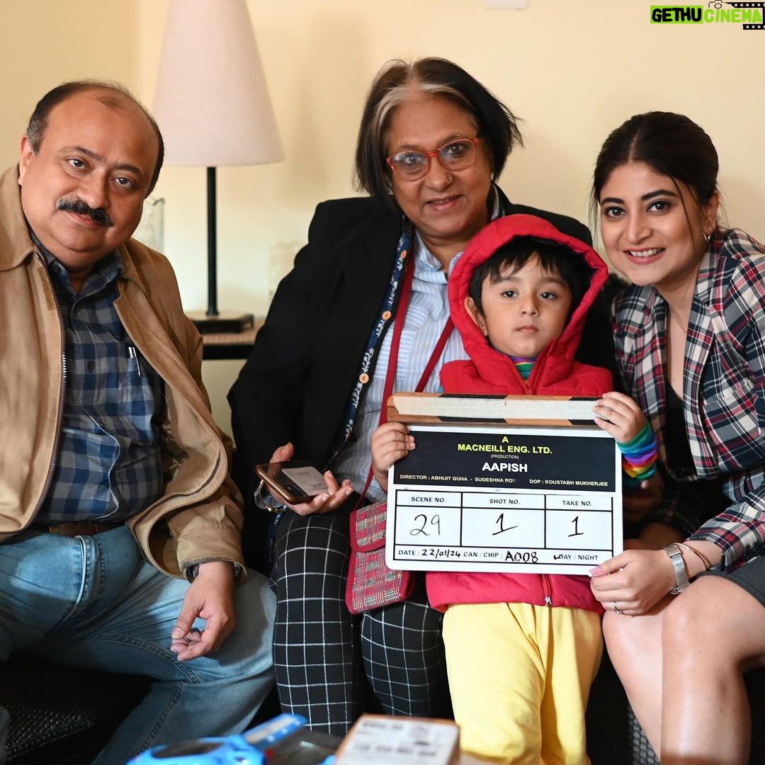 Sandipta Sen Instagram - 2024 - what a great start🧿 Amar 2nd feature film er shoot just shesh korlam. AAPISH(The office). Produced by @macneillfilms . It’s a story of two women..Very relatable story.Directed by @abhijitranaguha (Rana Da) and @sudeshna1958 di.Thanks a lot for givin 2024 - what a great start🧿 Amar 2nd feature film er shoot just shesh korlam. AAPISH(The office). It’s a story of two women.Directed by Abhijit Guha (Rana Da) and Sudeshna di.Thanks a lot for giving me this wonderful character JAYEETA SANYAL. Rana da r Sudeshna dir shonge amar 2nd kaj eta.. ki j bhalo lagey tomader shonge kaj korte..ki smoothly kaj hoy.. with such a warmth. FINALLY akshonge kaj korlam with such a brilliant actor @sudipachakraborty di (tumpa di). Khubi excited chilam tomar shonge kaj korbo bole.. khub khub bhalo laglo, koto kichu shikhte parlam. Ei golpe amar husband hoeche another amazing actor kinjal. Hiralaal dekhar por thekei or shonge kaj korar iche chilo. Shotti ki bhalo obhinoy kore. Ei cinema te amar 3bochorer ak mishti puchke ache jake already khubi miss korchi. @hemamunshi dir shongeo koto bochor por kaj holo.. darun manush.Hema di lekhata kintu bondho korona.. Thanks to the whole team🙏🏻 khubi bhalo laglo ei project ta kore tomader shobar shonge. #bengalimovie #aapish
