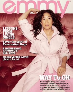 Sandra Oh Instagram - So much fun at this photoshoot. #netflixthechair starting this Friday!!

Thanks #emmymagazine and Team.
@televisionacad @zoemcconnell @tahira_makeup @nicky_yates
@rosecefalu
@netflix
@imprintpr 
#netflixthechair
