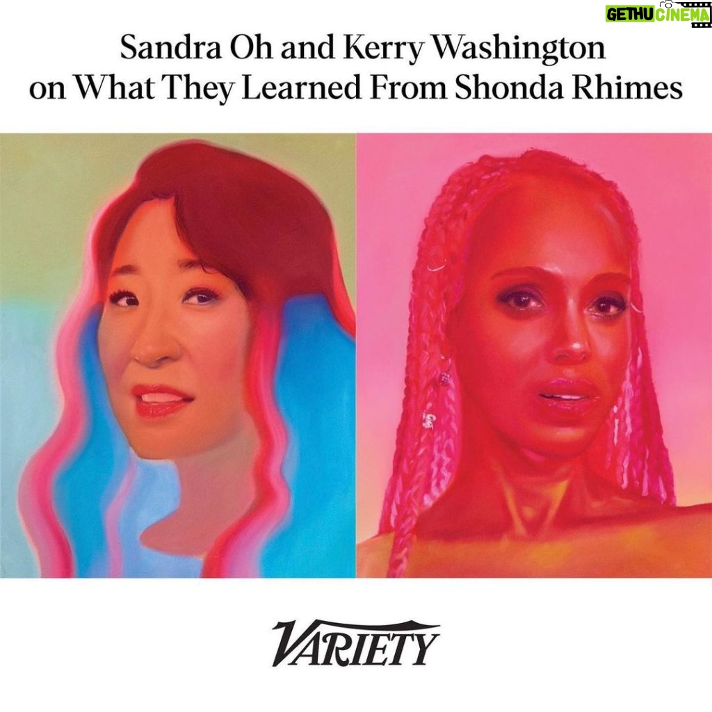 Sandra Oh Instagram - I interviewed goddess @kerrywashington 🥰 @variety link in bio of video interview