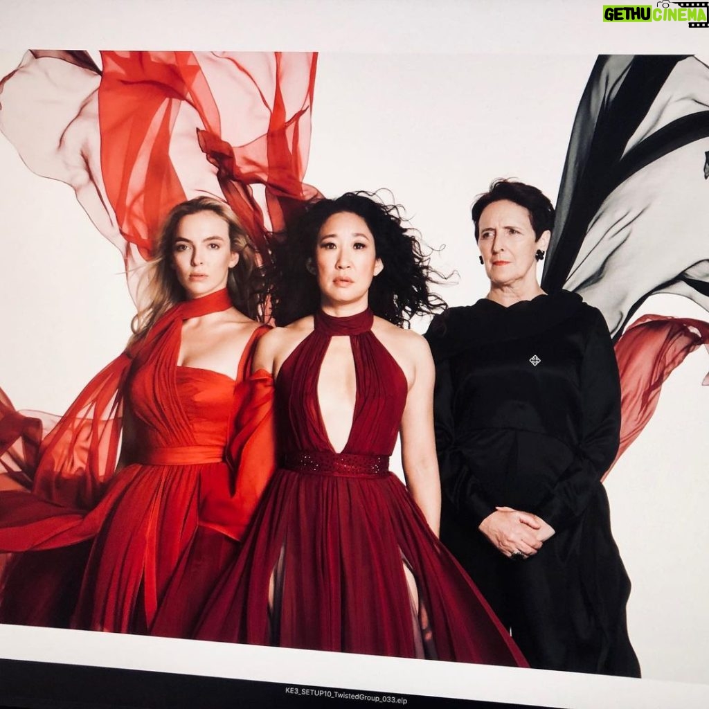 Sandra Oh Instagram - Hey All, @killingeve so soon Sunday April 12th. I took this shot off the monitor at our photo shoot. How fierce is Carolyn? How gorgeous is Villanelle? Hope you enjoy KE S3.