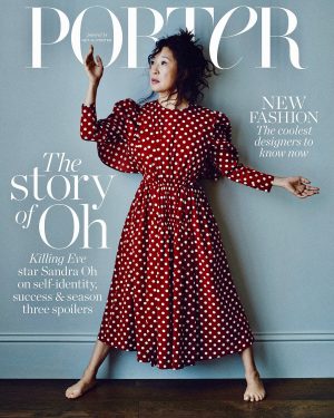 Sandra Oh Instagram - @PorterMagazine for @netaporter  Thank you 💚
Photographer: @Boo_George_Studio
Stylist: @CathyKasterine
Hair: @KeiTerada
Makeup: @ShinobuAbeMUA
Nails: @NailedBySG
Writer: @ajesh34