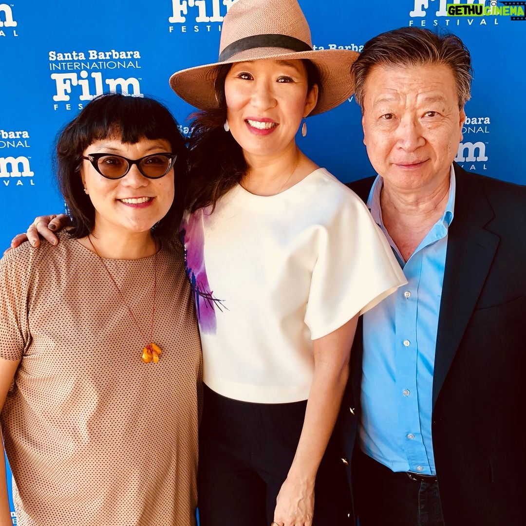 Sandra Oh Instagram - W/ dir. Mina Shum & @tzima8 SBFF for première of #MeditationParkMovie