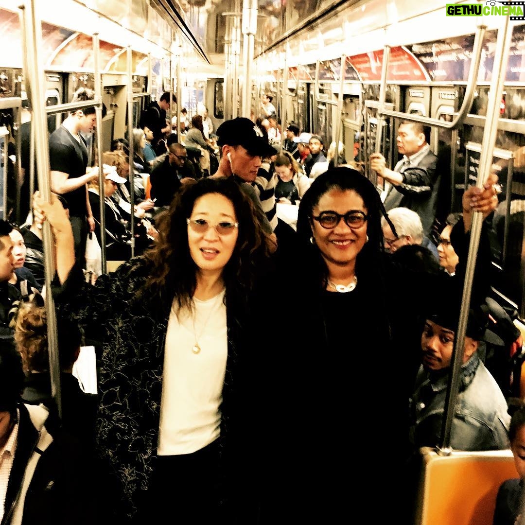 Sandra Oh Instagram - Me & 2X Pulitzer winner Lynn Nottage 4 @sweatbroadway - Go see the Play! Floored me. Congrats Lynn!