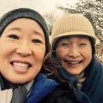 Sandra Oh Instagram - Me & the Great Cheng Pei Pei on set of Meditation Park in Van! I play her daughter.