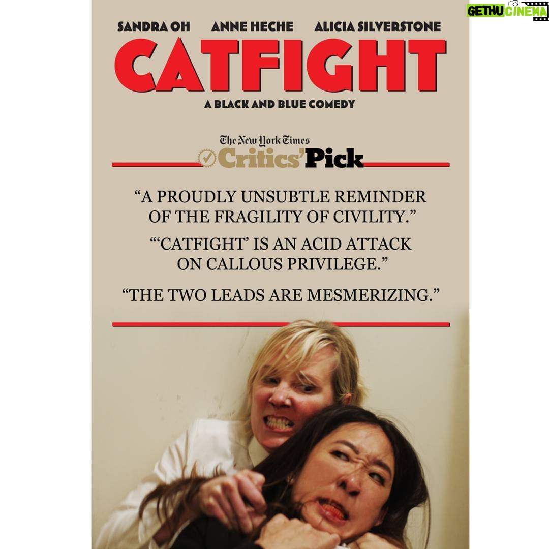 Sandra Oh Instagram - Catfight comes out in theaters, VOD and on @itunes tomorrow 3/3! #catfightmovie #teamoh