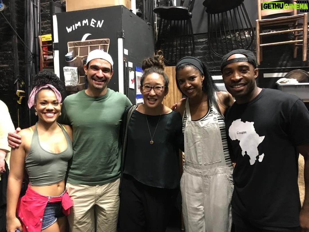 Sandra Oh Instagram - Best Bday Surprise w/ cast of @HamiltonMusical
