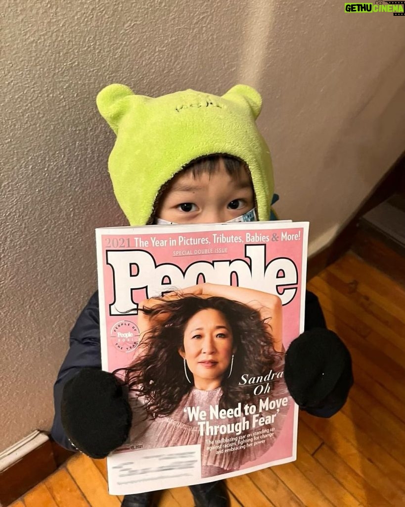Sandra Oh Instagram - This is the reason right here. #lovemynephew❤️