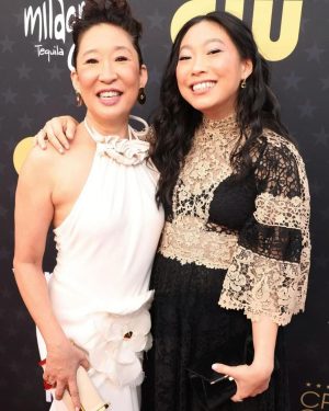 Sandra Oh Instagram - Congratulations Quiz Lady Team! This movie is so dear to my ❤️if you haven’t seen hope you enjoy! @quizladymovie @awkwafina @jen_dangelo @hulu thank you #jessicayu #mrlinguini